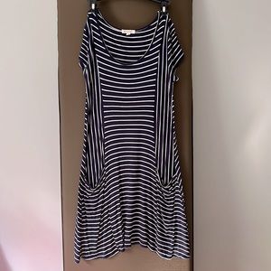 Rolla Coster Navy blue striped dress. POCKETS! Size S—Used in great condition